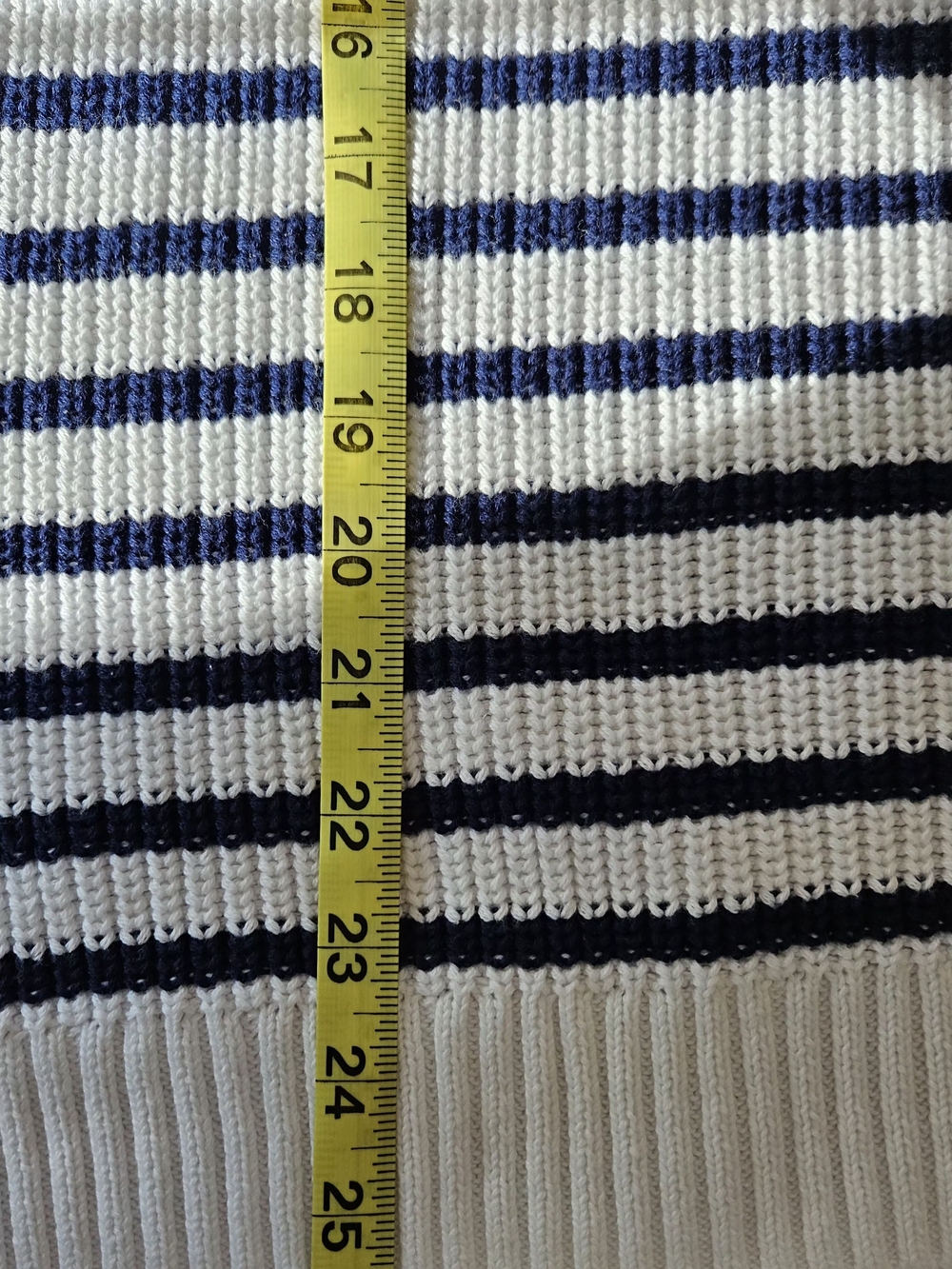 J. Crew White & Navy Striped Cowl-Neck Button-Shoulder Sweater - Picture 8 of 12
